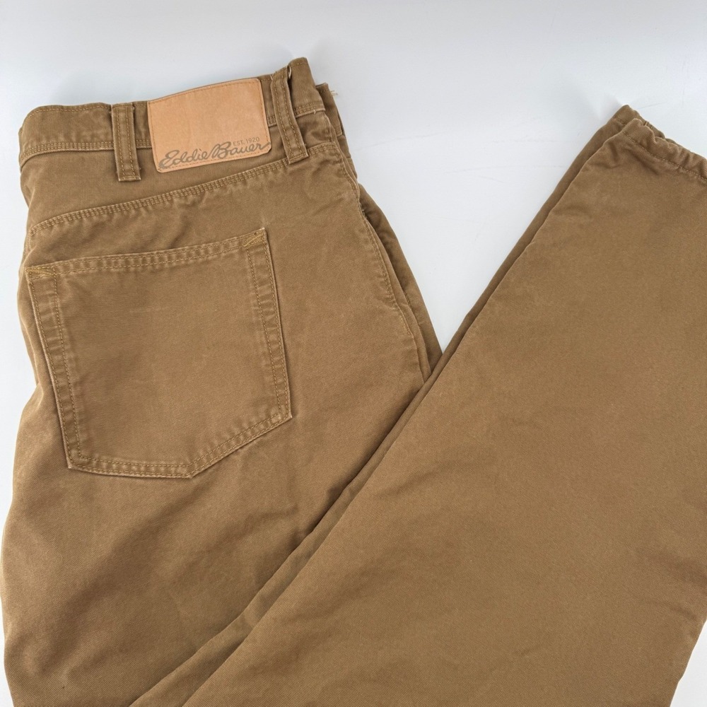 Eddie Bauer Men‎ Travex Straight Fit Insulated Gorpcore Lined Pants Tan Sz 38x32